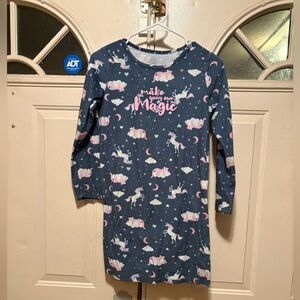 wonder nation Navy Unicorn Print Pajama Top with Pink Accents